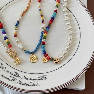 Alloy Pendant Freshwater Pearl Bead Necklace (various Designs)
