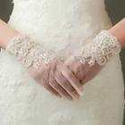 Lace Applique Wedding Gloves