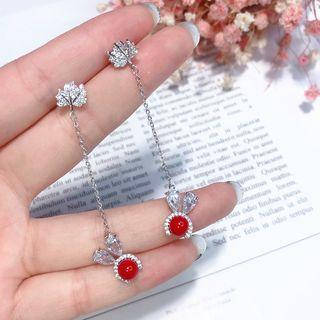 Bead Rabbit Rhinestone Dangle Earring