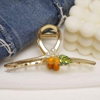 Fruit Faux Pearl Hair Clamp Gold - One Size