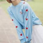 Heart Pullover Blue - One Size