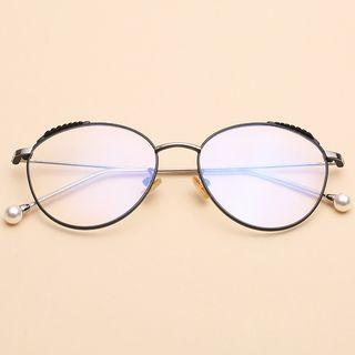 Wing Accent Metal Frame Eyeglasses