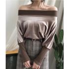 Off-shoulder Dolman-sleeve Top