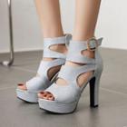 Glitter Peep-toe Platform High-heel Sandals