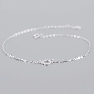 Circle 925 Sterling Silver Anklet