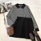 Checked Sweater / A-line Skirt