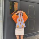 Balloon-sleeve Loose-fit Top