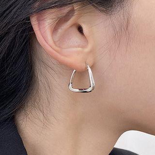 Triangle Sterling Silver Earring E1116 - 1 Pr - Silver - One Size