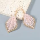 Alloy Bead Drop Earring 1 Pair - Pink - One Size