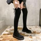 Faux Suede Platform Over-the-knee Boots