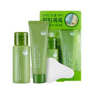 Nature Republic - Bamboo Charcoal Nose & T-zone Pack: Toner 33ml + Pack 25ml 33ml + 25ml