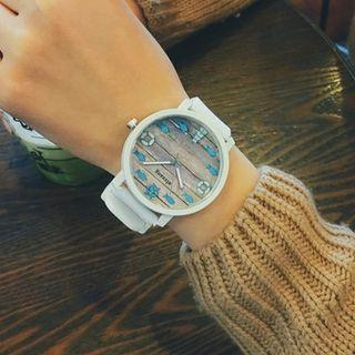 Wooden Print Strap Watch