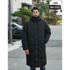 Detachable-hooded Snap-button Padded Coat