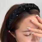 Dotted Velvet Headband Type A - Black - One Size