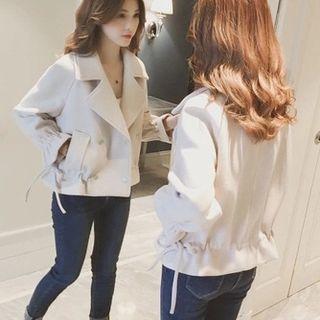 Drawstring Knit Jacket