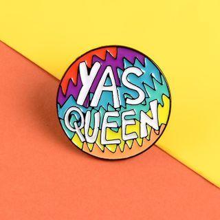 Lettering Brooch As Shown In Figure - One Size
