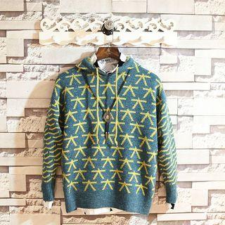 Pattern Knit Hoodie