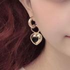 Heart Alloy Dangle Earring 1 Pair - Gold - One Size