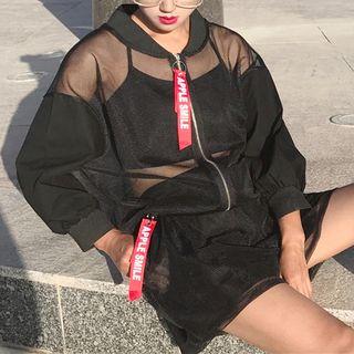 Set: Mesh Light Jacket + Shorts