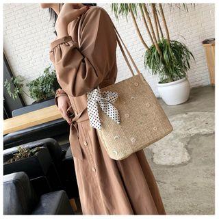 Woven Embroidered Tote Bag