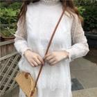 Long-sleeve Tiered Midi Dress Dress - White - One Size
