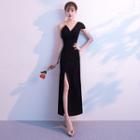 One Shoulder Shift Gown