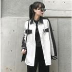 Loose-fit Colorblock Shirt White & Black - One Size