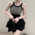 Sleeveless Knit Top / Layered Skirt