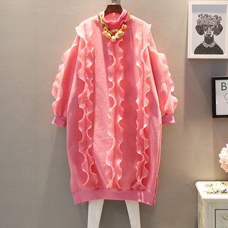 Ruffled Sweatshirt Dress