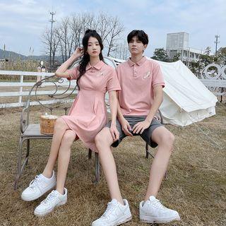 Couple Matching Mini A-line Polo Dress / Polo Shirt / Shorts