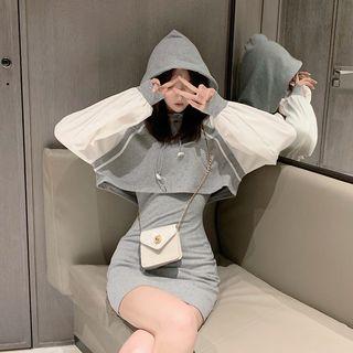 Hooded Crop Cape Top / Mini Tank Dress