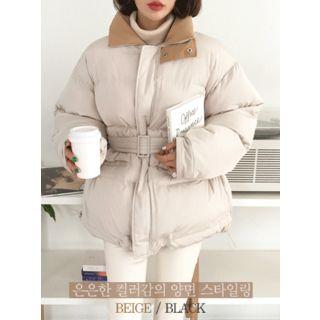 Oversized Padded Jacket With Belt