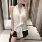 Halter-neck Twist-front Camisole Top
