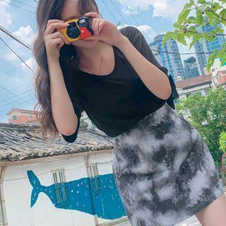 Inset Shorts Dyed Miniskirt