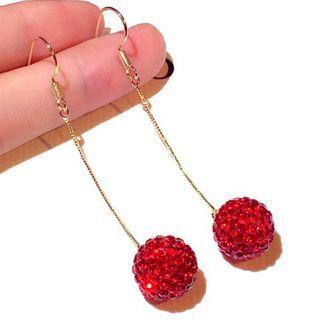 Rhinestone Dangle Earring 1 Pair - One Size - One Size