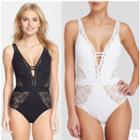 Lace V-neck Swimsuit