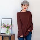 Crewneck Lettuce-edge Rib Top