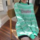 Long-sleeve Round-neck Striped Sweatshirt (various Designs)