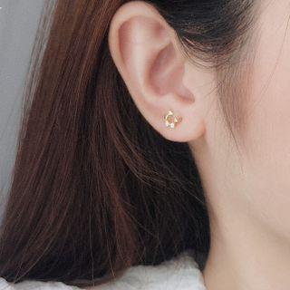 Sterling Silver Rhinestone Star Stud Earring
