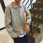 Letter Placket Sweater
