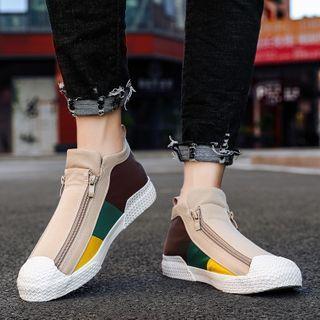 Color Block Zip Sneakers