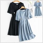 Plain Bow-back Dress