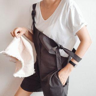 Tie-strap Pocket-detail Playsuit