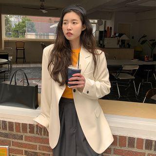 One-button Pastel Blazer