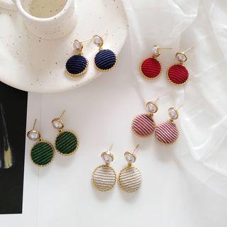 Buttoned Drop Earring