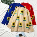 Sunflower-print Sweater