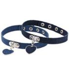 Heart Pendant Denim Choker