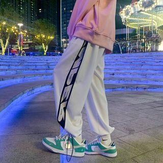 Lettering Print Jogger Sweatpants