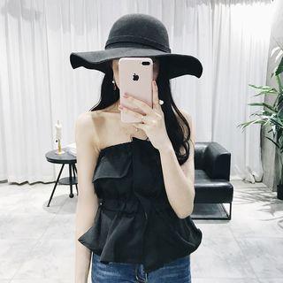 Ruffled Strapless Top
