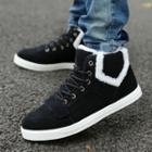 Fleece-lined High Top Sneakers